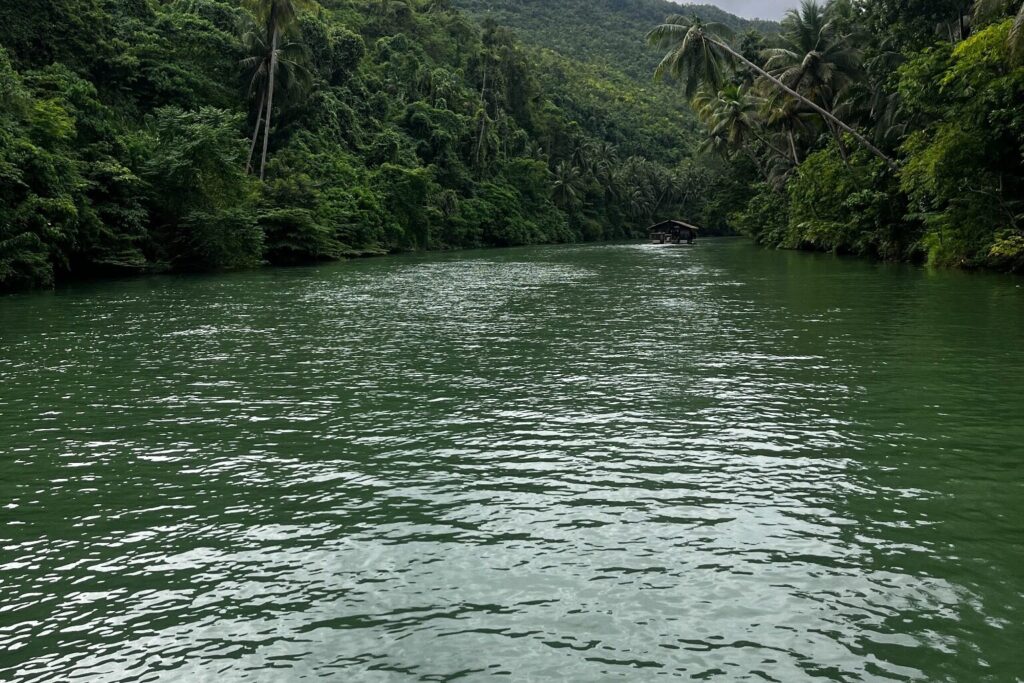 Loboc River surrounded by tropical forest in Bohol, Philippines